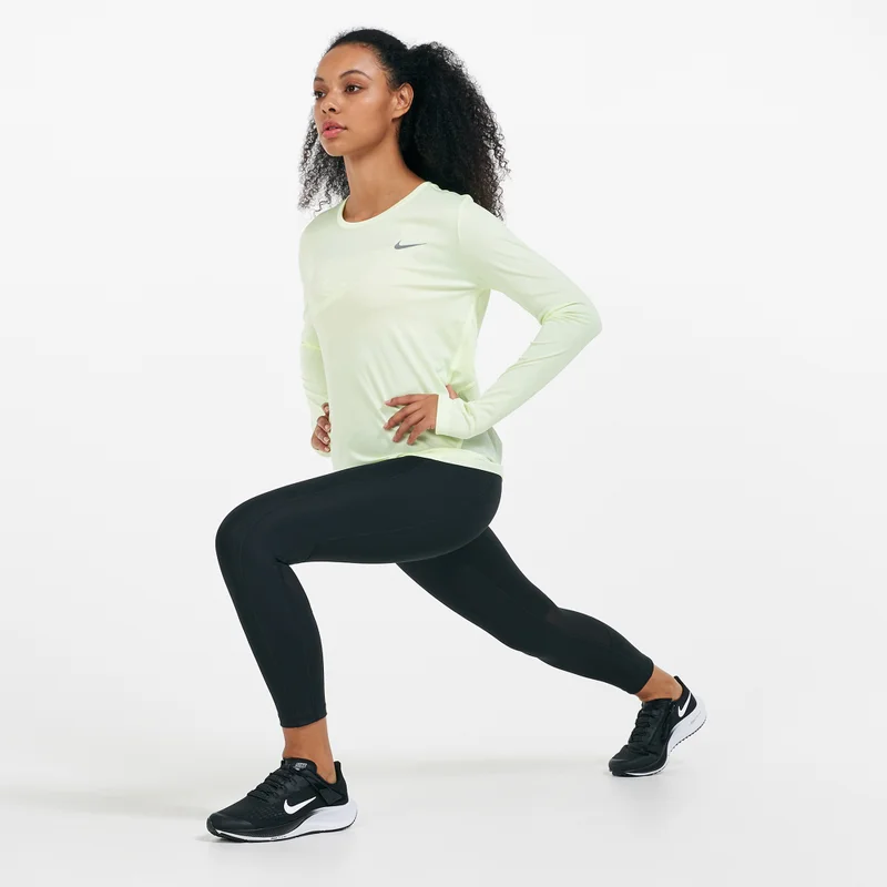 Nike Black Women's Fast Mid-Rise Crop Running Leggings for Women | Best Price UAE