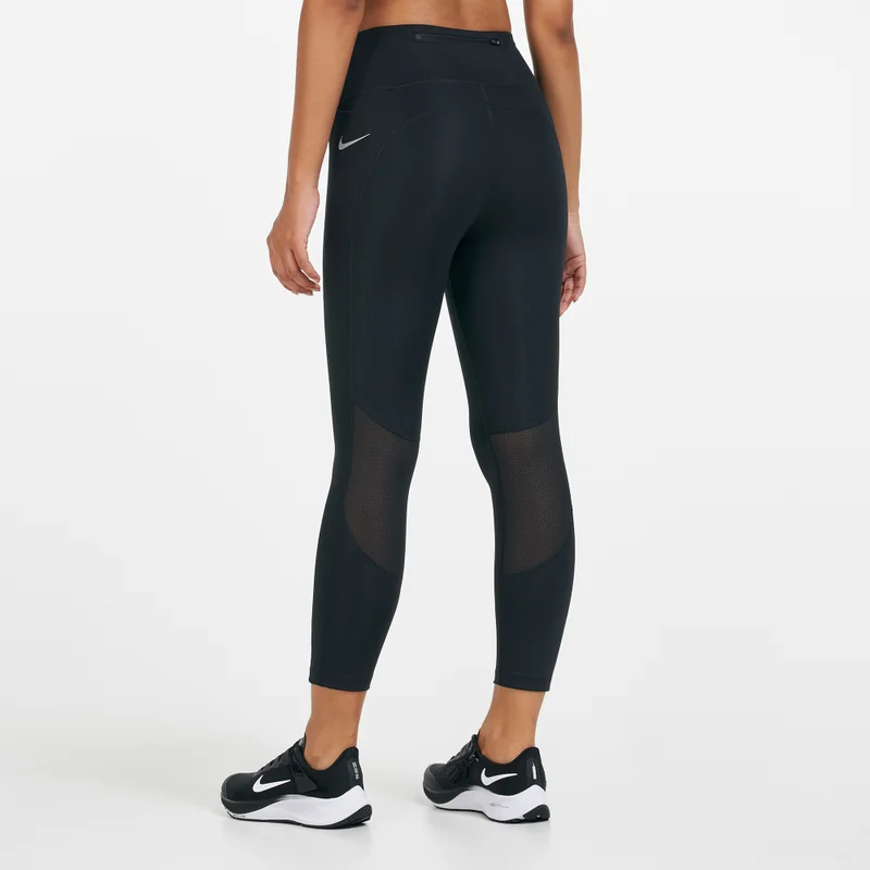 Nike Black Women's Fast Mid-Rise Crop Running Leggings for Women | Best Price UAE