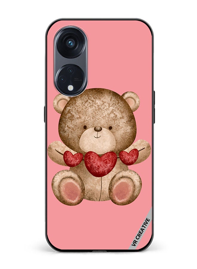 VR CREATIVE Protective Case Cover For Oppo Reno8 T 5G Bear Love Design Multicolour - Image 1