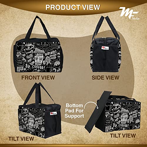Myfav MY FAV Insulated Reusable Lunch Bag for Women | Stylish Printed Tote Lunch Bag for Office, School, Picnic, Gym & Outdoor Travel | Eco-Friendly, Leakproof & Water-Resistant Portable Lunch Box Bag - Image 3