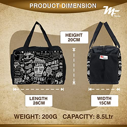 Myfav MY FAV Insulated Reusable Lunch Bag for Women | Stylish Printed Tote Lunch Bag for Office, School, Picnic, Gym & Outdoor Travel | Eco-Friendly, Leakproof & Water-Resistant Portable Lunch Box Bag - Image 4