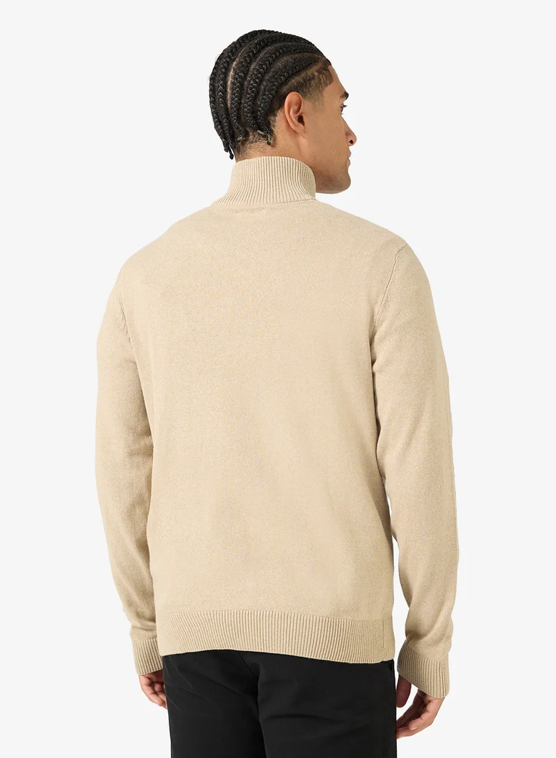 JJ Rebel Bcallum Knit Half Zip Sweater