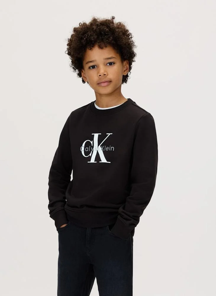 Calvin Klein Jeans Kids Graphic Crew Neck Sweatshirt