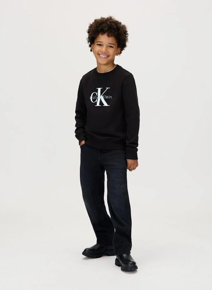 Calvin Klein Jeans Kids Graphic Crew Neck Sweatshirt