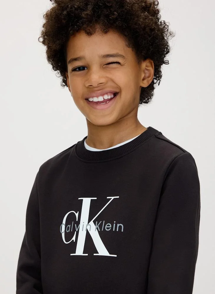 Calvin Klein Jeans Kids Graphic Crew Neck Sweatshirt