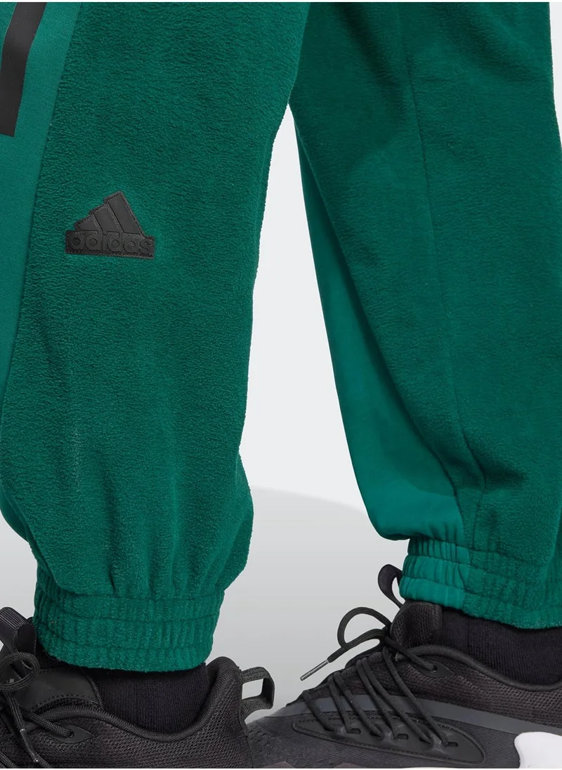Adidas Future Icon 3 Stripe Polar Fleece Sweatpants