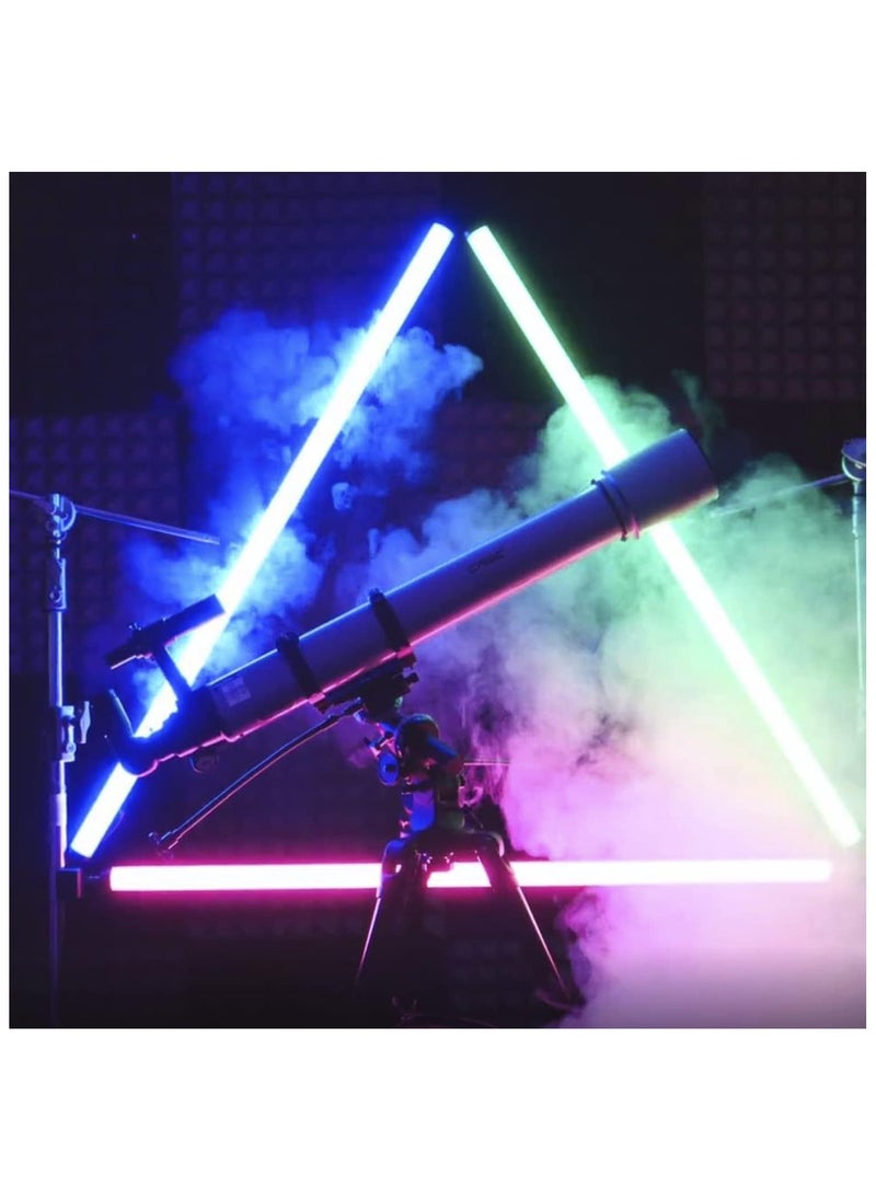 Amaran T4C RGBWW LED Tube Light – 4-Foot 40W Full-Color LED Tube with Adjustable CCT (2500K–7500K), Removable Battery Grip, Sidus Link App & DMX Control, Built-in Lighting Effects, Portable for Video, Film, and Creative Content