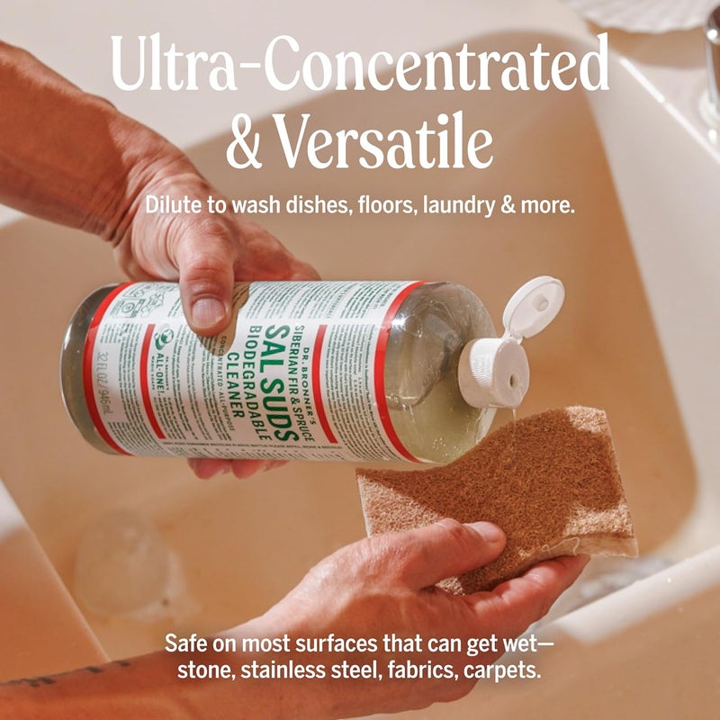Dr. Bronner's Sal Suds Biodegradable Cleaner - 1 Gallon, Pine Scent - Image 4