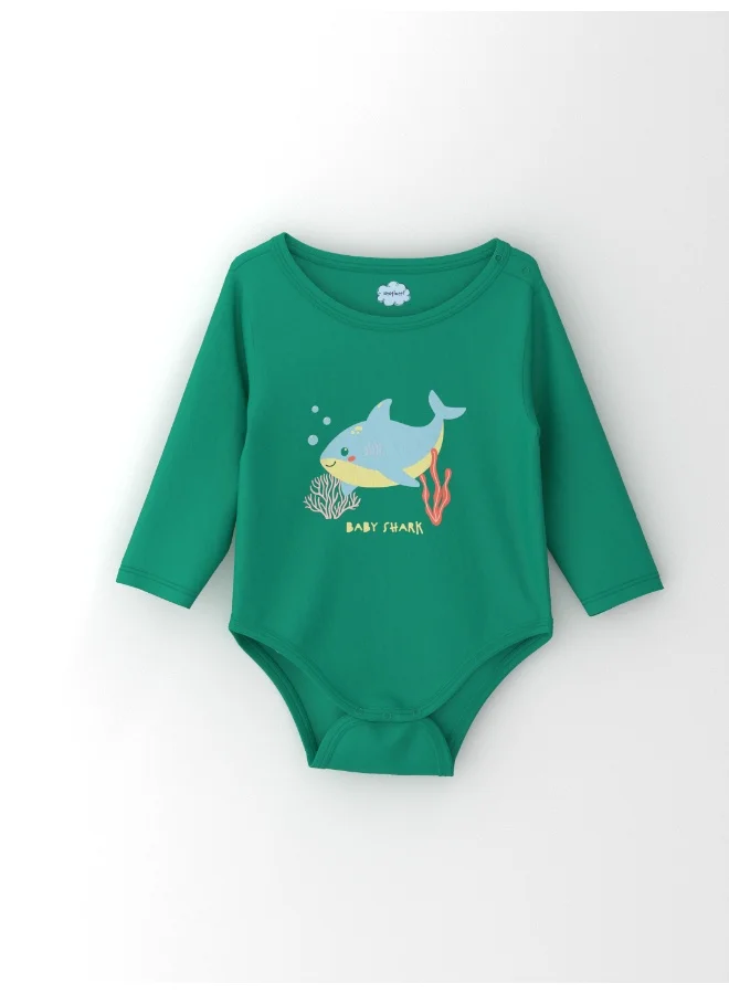 نوتيناتي Nautinati Infants' Cotton Pack of 3 Ocean Print Bodysuit