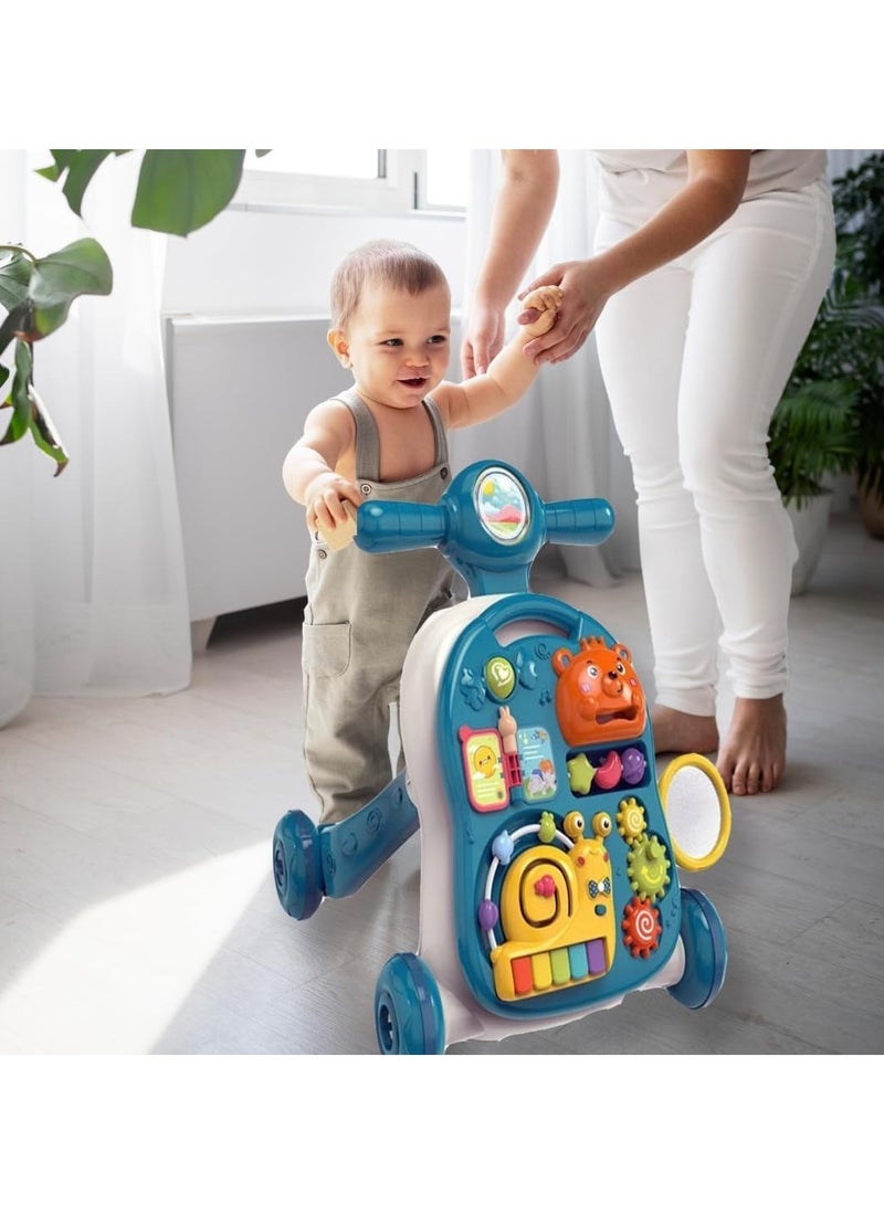 3 in 1 walker for baby,push Walker for Babies withMusic,shape sorter&Montessori,Entertainment Table Kids Early Educational ActivityCenter Baby Push Walkers for Boys&Girls 6-24months - Image 2