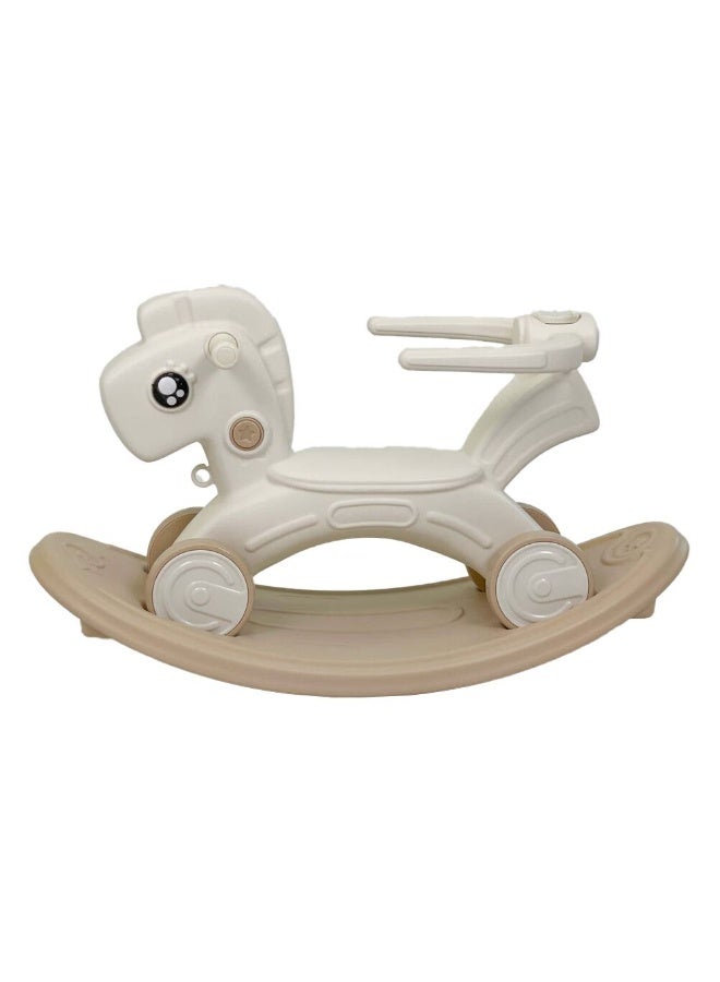 DANUBE HOME 2-IN-1 Kids Rocking Horse 2-in-1 Kids Rocking Horse & Ride-On Car – Convertible Plush Toy for Toddlers, Fun Dual-Mode Play for Nursery & Living Rooms - Image 2
