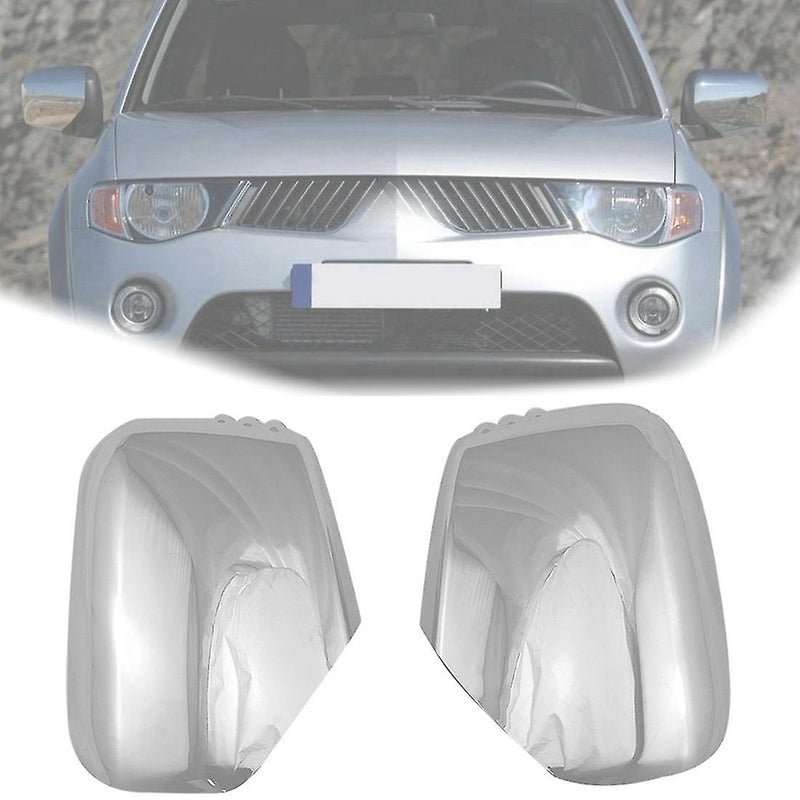 غطاء المرآة الخلفية: زوج واحد من مادة ABS المتينة مع انتهاء فضي أنيق - تناسق مثالي لـ Mitsubishi Triton L200 2005-2014 و Pajero Sport 2011 - أجزاء مركبة شاحنة أو سيارة - Image 5