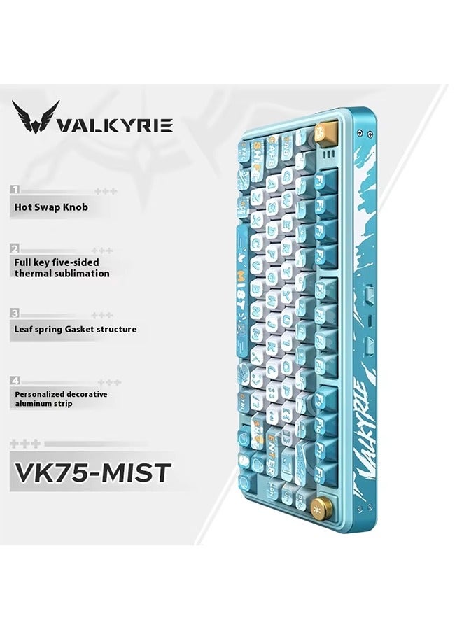 Valkyrie VALKYRIE VK75 Mechanical Keyboard Wireless Bluetooth Tri-Mode 2.4G USB RGB Backlit Hot Swap Laptop GamerPC Gaming Keyboard Gift  - Image 4
