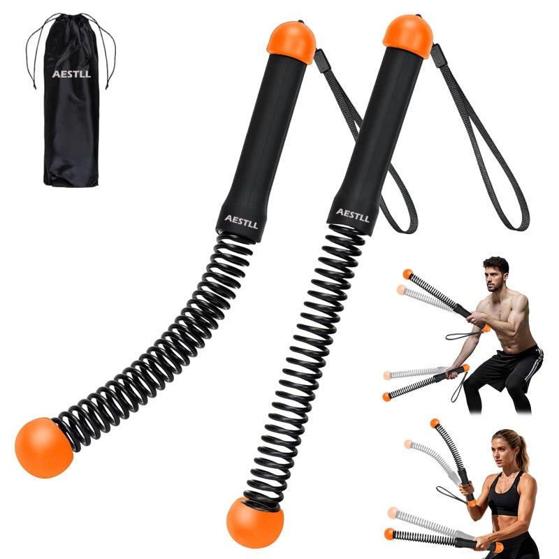 AESTLL Ropeless Battle Ropes Weighted â€” 2 Pack Portable Cordless Battle Ropes for HIIT & Cardio Full-Body Workout Tool with Non-Slip Spiral Handles, Travel-Friendly Home Gym Equipment for Women & Men - Image 1