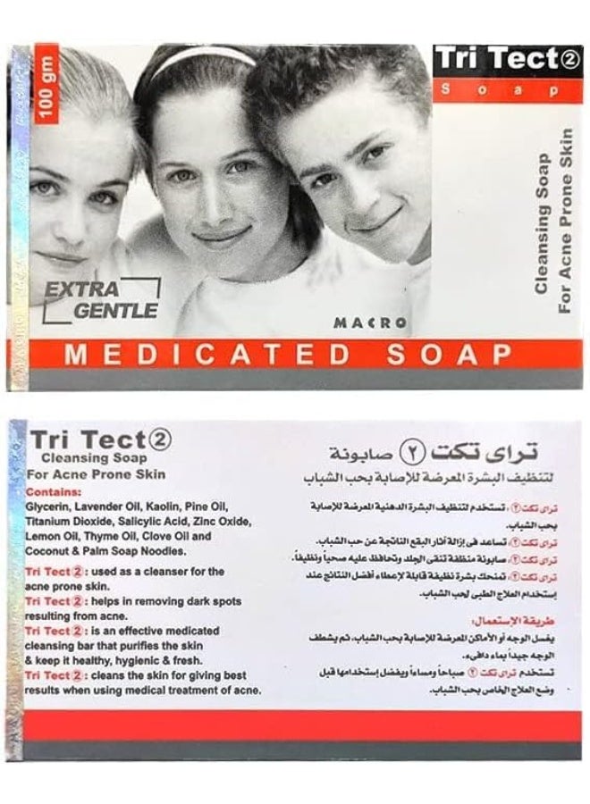 ماكرو صابون تري تيكت، صابون طبي لطيف للغاية لعلاج حب الشباب، 100 غرام - Image 3
