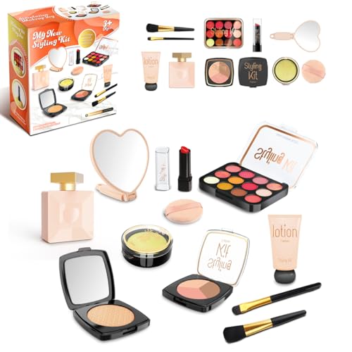 Cosaway Fake Makeup Kits for Girls Toys 3 4 5 Years Old Pretend Makeup Toys for Girls Birthday Gifts 35 Years Old Black - Image 1