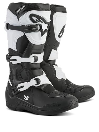 Alpinestars Tech 3 Motocross Boots Durable Lightweight for OffRoad Powersports 13 BlackWhite - Image 1