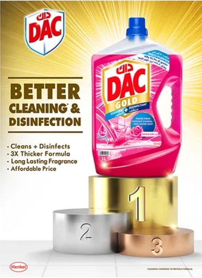 Dac - 2-Piece Fragrance Disinfectant Floor Cleaner Liquid - Rose Bloom 3 Liter+1 Liter - Image 1