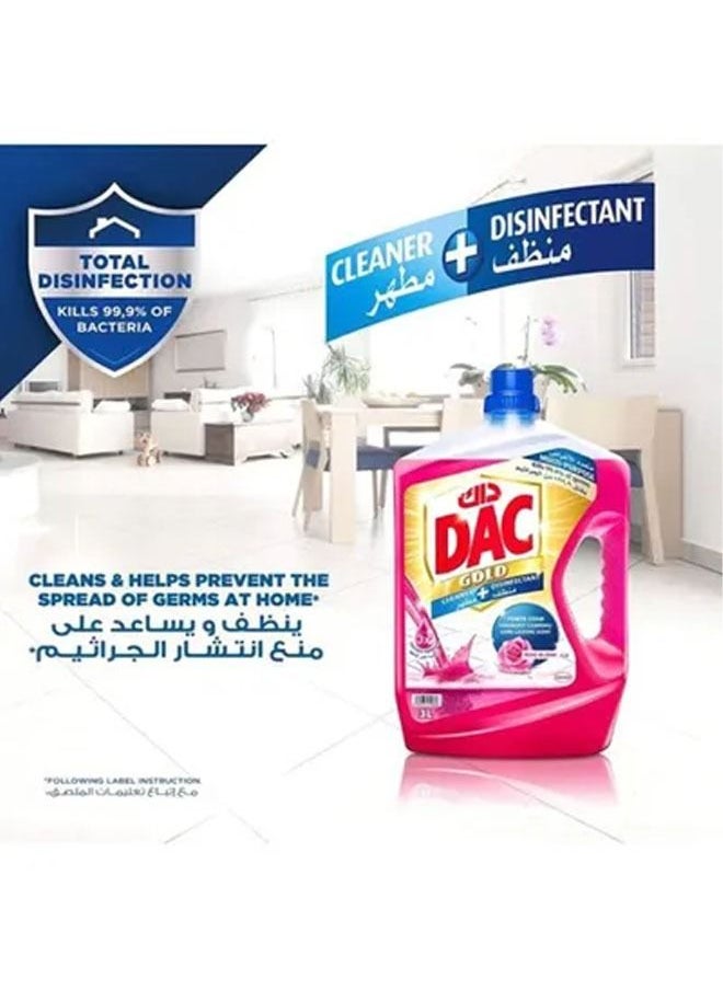 Dac - 2-Piece Fragrance Disinfectant Floor Cleaner Liquid - Rose Bloom 3 Liter+1 Liter - Image 1