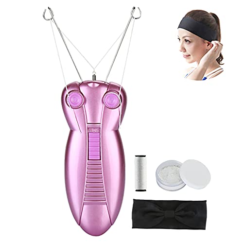 WAYCOM Ladies Facial Hair Remover Electric Women's Beauty Epilator Facial Threading Hair Removal Shaver Face Massager Pull Faces Delicate Device Depilation -Birthday Christmas Day Present(Purple) - Image 1