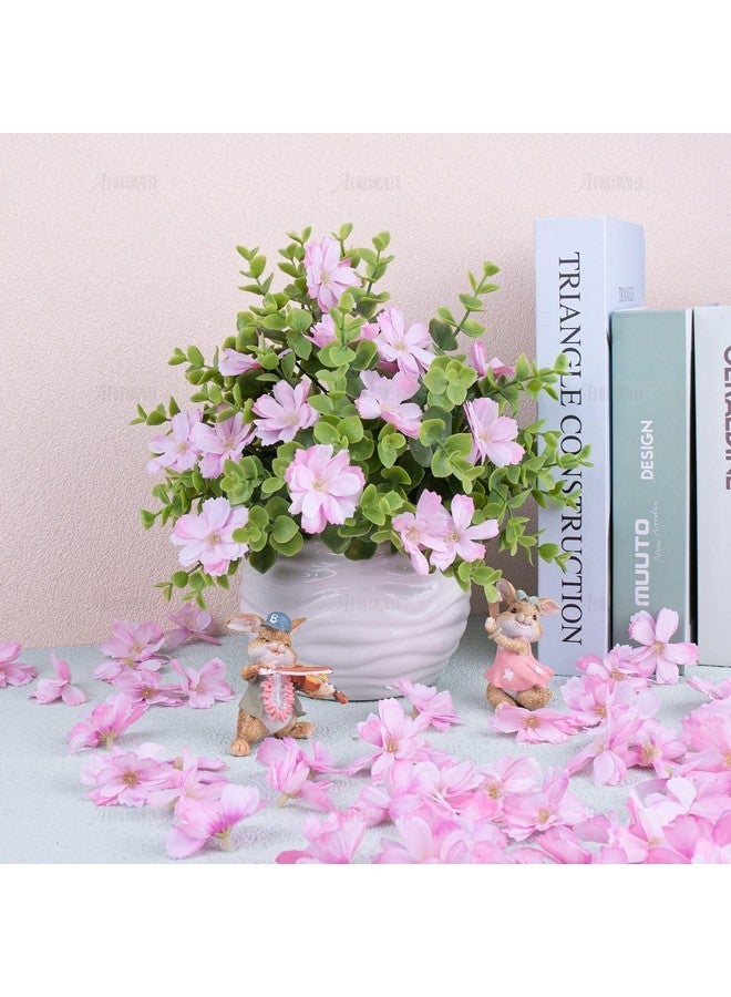 AUEAR AUEAR, 100 Pack Fake Flower Heads Airtificial Silk Plum Cherry Blossom Head Peony Daisy Decor for DIY Crafts Home Wedding Party Hats Decoration (Pink)  - Image 3