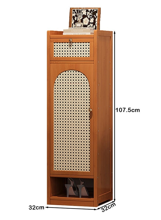 إن كي أكس رف أحذية للمدخل متعدد الطبقات لتوفير المساحة الضيقة، لون بني، 107.5*31*32 سم - Image 3