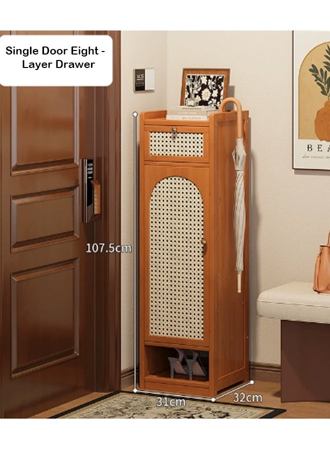 إن كي أكس رف أحذية للمدخل متعدد الطبقات لتوفير المساحة الضيقة، لون بني، 107.5*31*32 سم - Image 2