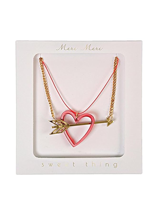 Meri Meri Heart And Arrow Necklace