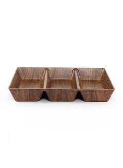 Tokyo 3-Compartment Large Deep Plate, Mahogany - 31x28 cm - pzsku/Z47CD9255EF0018469D83Z/45/_/1700655465/27675e4a-ff5e-4558-96ca-fd0d04ed5117