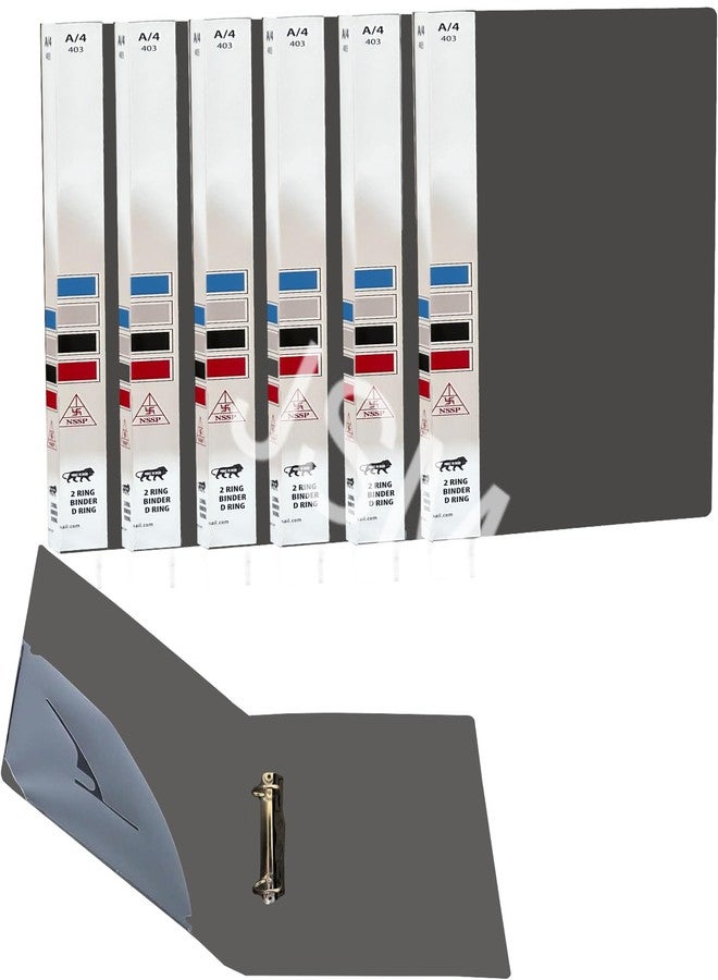 JSMSH ملف JSMSH المفضل لديك ذو الحلقات للمستندات والمشاريع والشهادات، ثنائي الأبعاد بحجم A4، ملف متين وقوي بحجم A4 ذو حلقات (عبوة من 4، رمادي) - Image 2