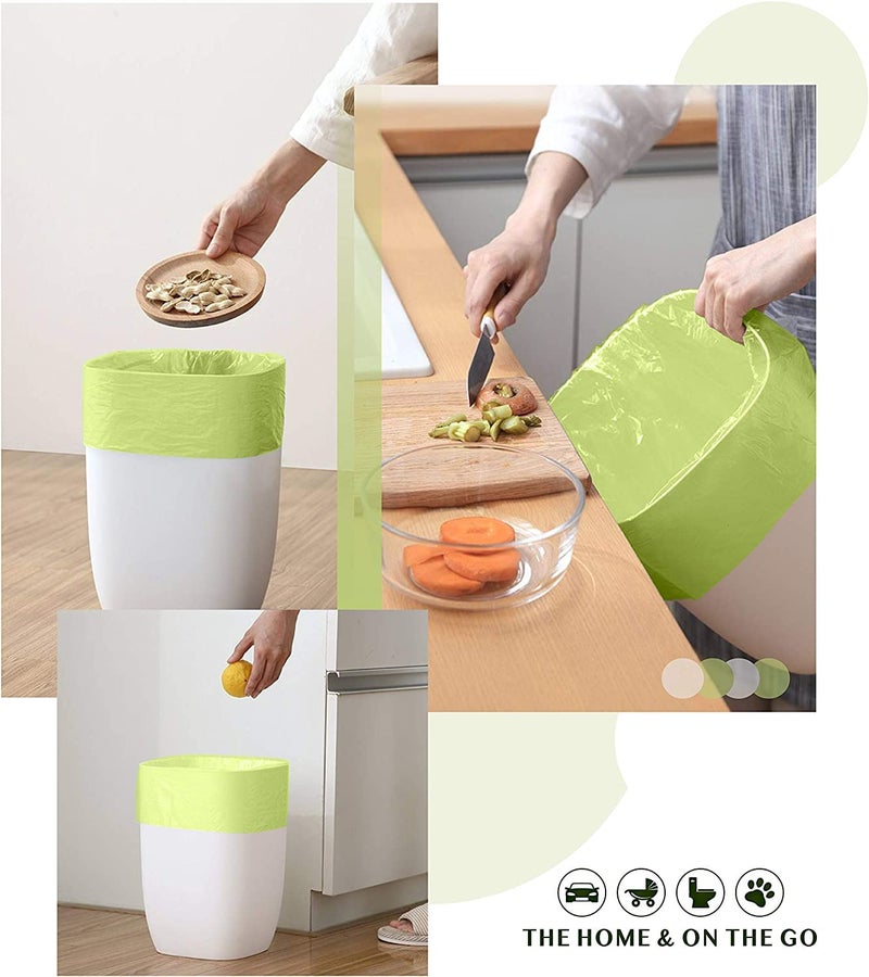 Ezee Bio-degradable Small Garbage Bags/Trash Bags/Dustbin Bags (17 X 19 Inches) Pack of 5 (150 Pieces) 30 Pcs Each Pack - Image 5