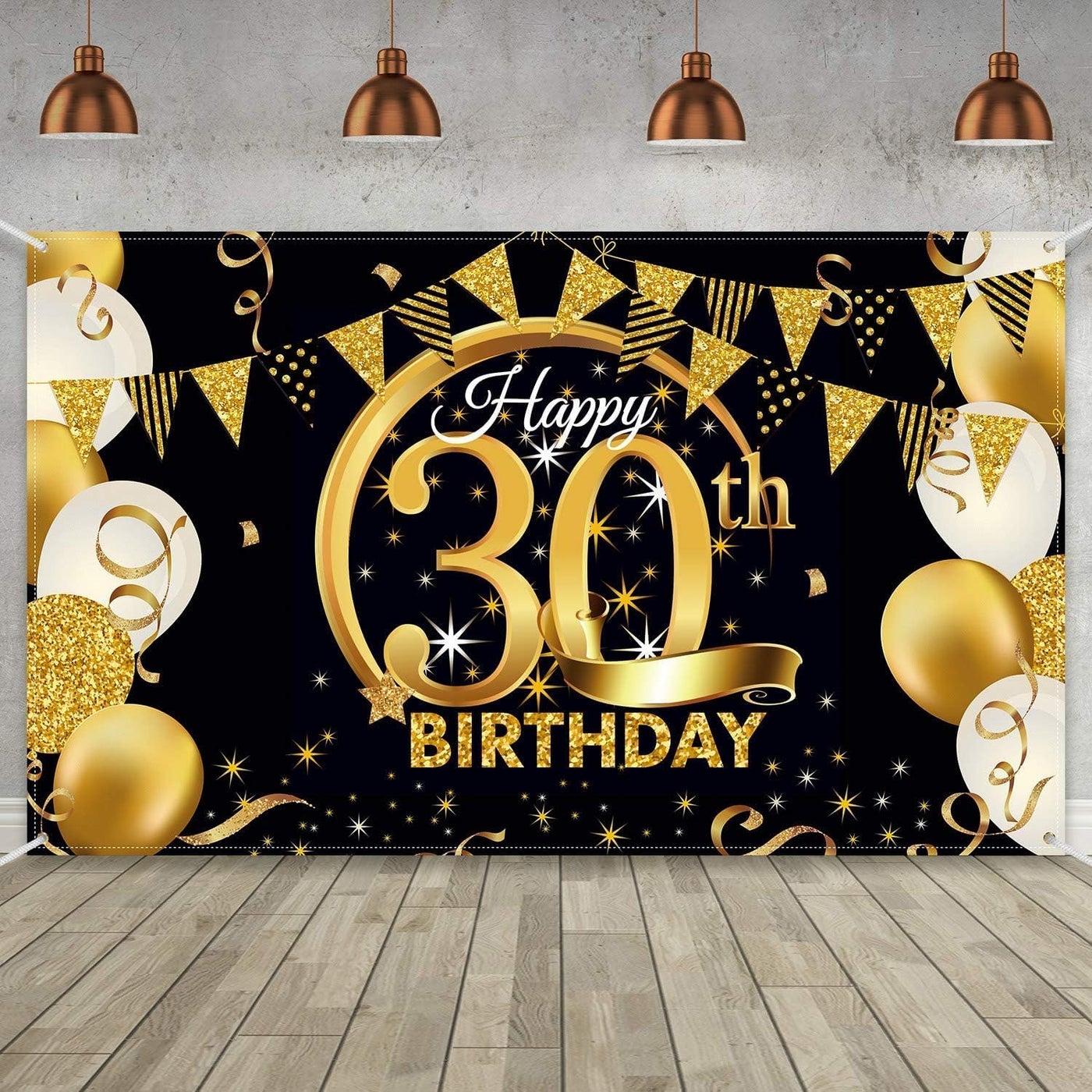 Al Raied Al Raied Extra Large Birthday Party Decoration Banner 30th Anniversary Photo Booth Backdr