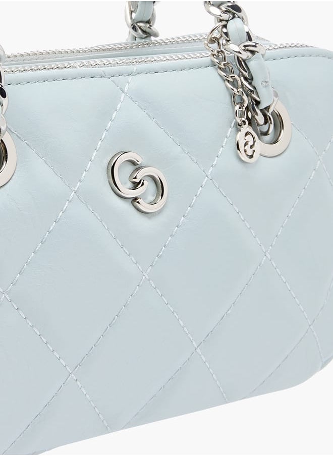 Celeste Women Quilted Crossbody Bag with Detachable Chain Strap and Handles  - Image 4