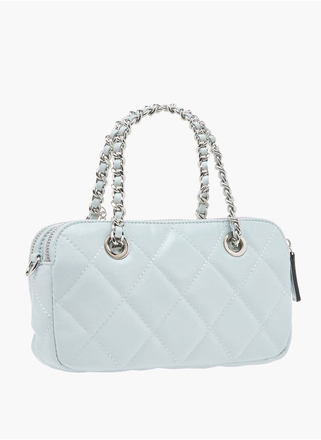 Celeste Women Quilted Crossbody Bag with Detachable Chain Strap and Handles  - Image 3