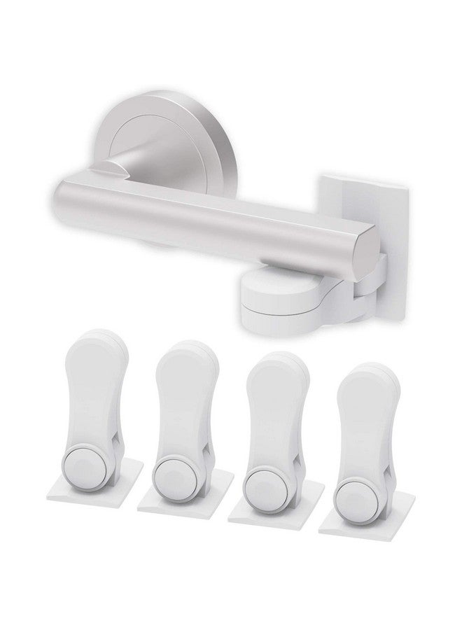 Inaya Child Proof Door Lever Lock (4-Pack) - Door Handle Lock - 3M Adhesive - Minimalist Design - No Drilling Child Safety Door Handle Locks - Image 1