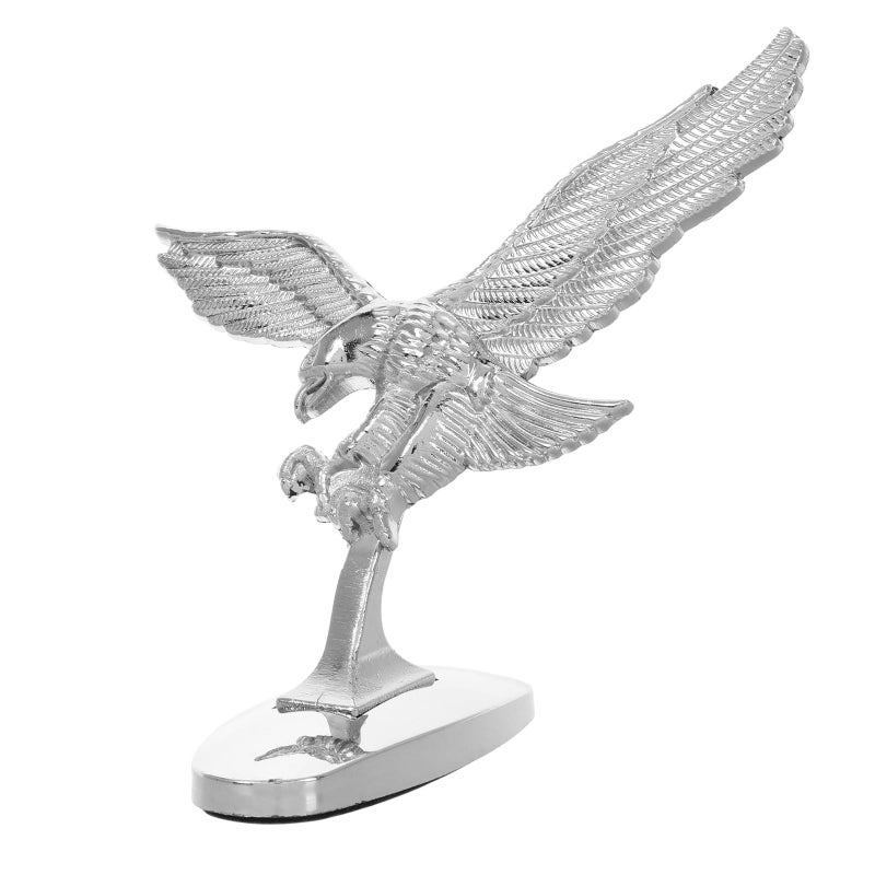 3D Chrome Metal Eagle Car Hood Ornament Decal Universal Exterior Accessory - Image 2