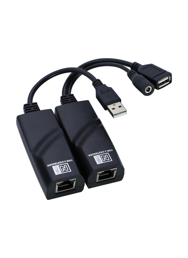 Generic USB 2.0 Extender To RJ45 Over Cat5 Cat5E Cat6 Upto 328 Ft, Plug and Play, No Driver Needed  - Image 1