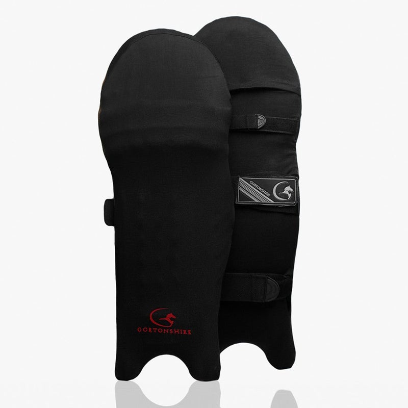 Gortonshire وسادات كريكيت غورتونشاير بألوان جلدية - أسود - Image 3