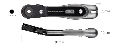 Vessel TD26B Ultra Thin Fine Mini Ratchet Screwdriver Vent Type with 4 Sockets - Image 3