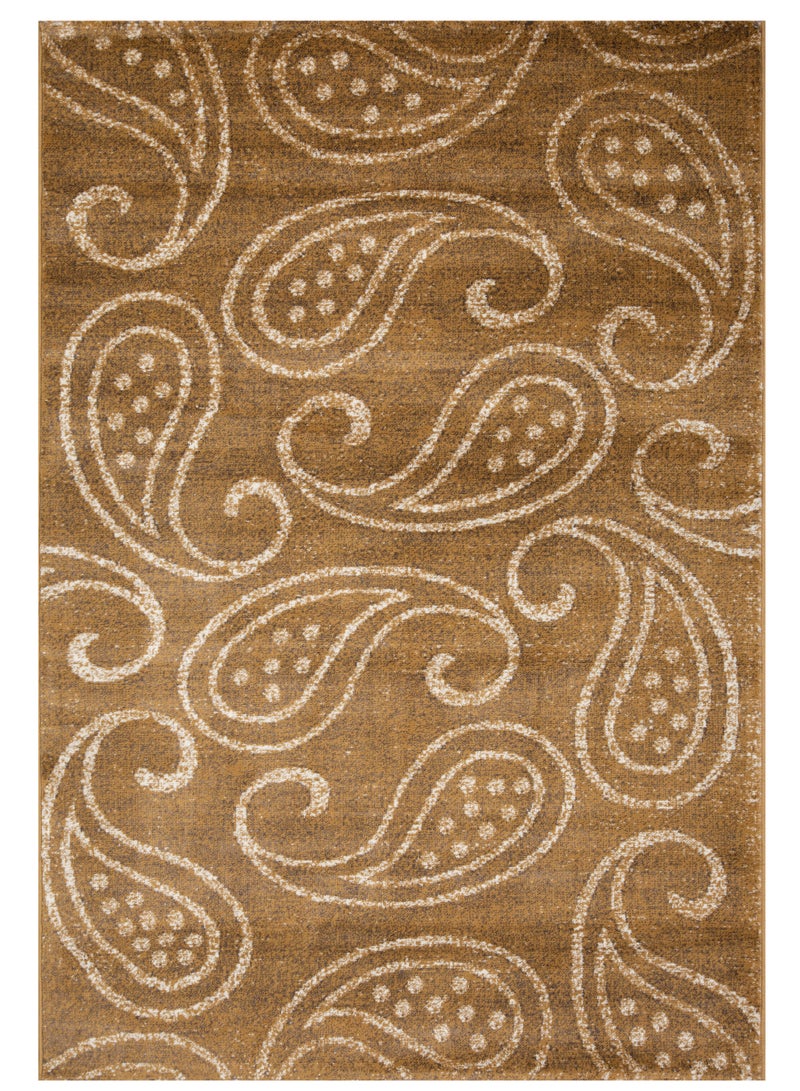 لوفت تاماراي، سجادة أريكة، سجادة غرفة معيشة حديثة، سجادات أرضية ناعمة، وسائد سجادة، سجادة أريكة غير قابلة للانزلاق، سجادة غرفة معيشة قابلة للغسل، مقاس 240 × 340 سم، ذهبي -84-GB4-Y - Image 3