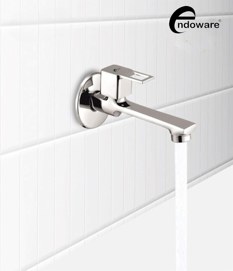 Endoware Solitaire Brass Long Body Bib Tap Stylish Wall Mount Faucet for Kitchen and Bathroom - Image 4