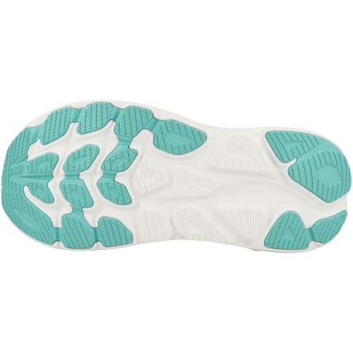 Hoka Men's Clifton 10 Sneaker, White/Skyward Blue, 12 - Image 5