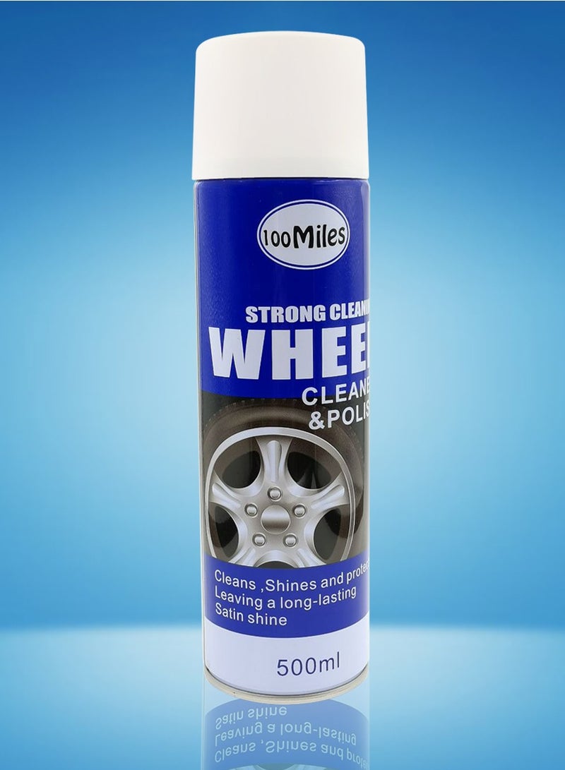 100Miles Car Wheel Cleaner And Polish 500ml Wheel Strong Cleaning And Polish - 100 Miles - Image 1