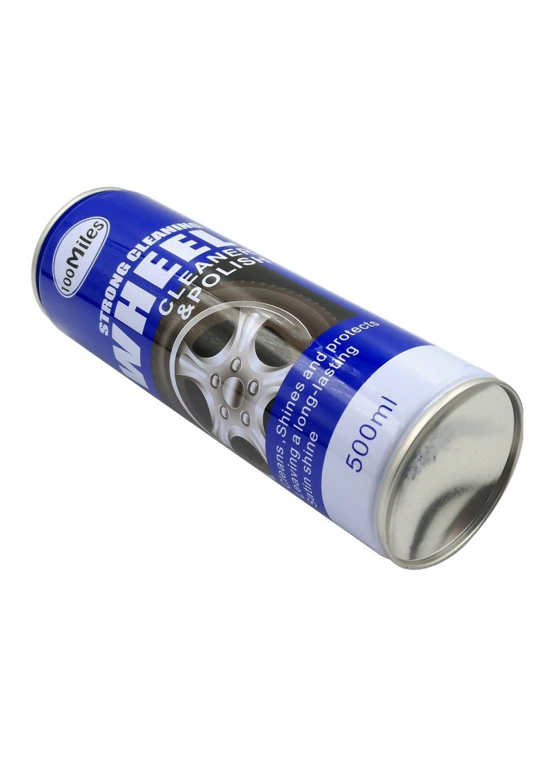 100Miles Car Wheel Cleaner And Polish 500ml Wheel Strong Cleaning And Polish - 100 Miles - Image 3