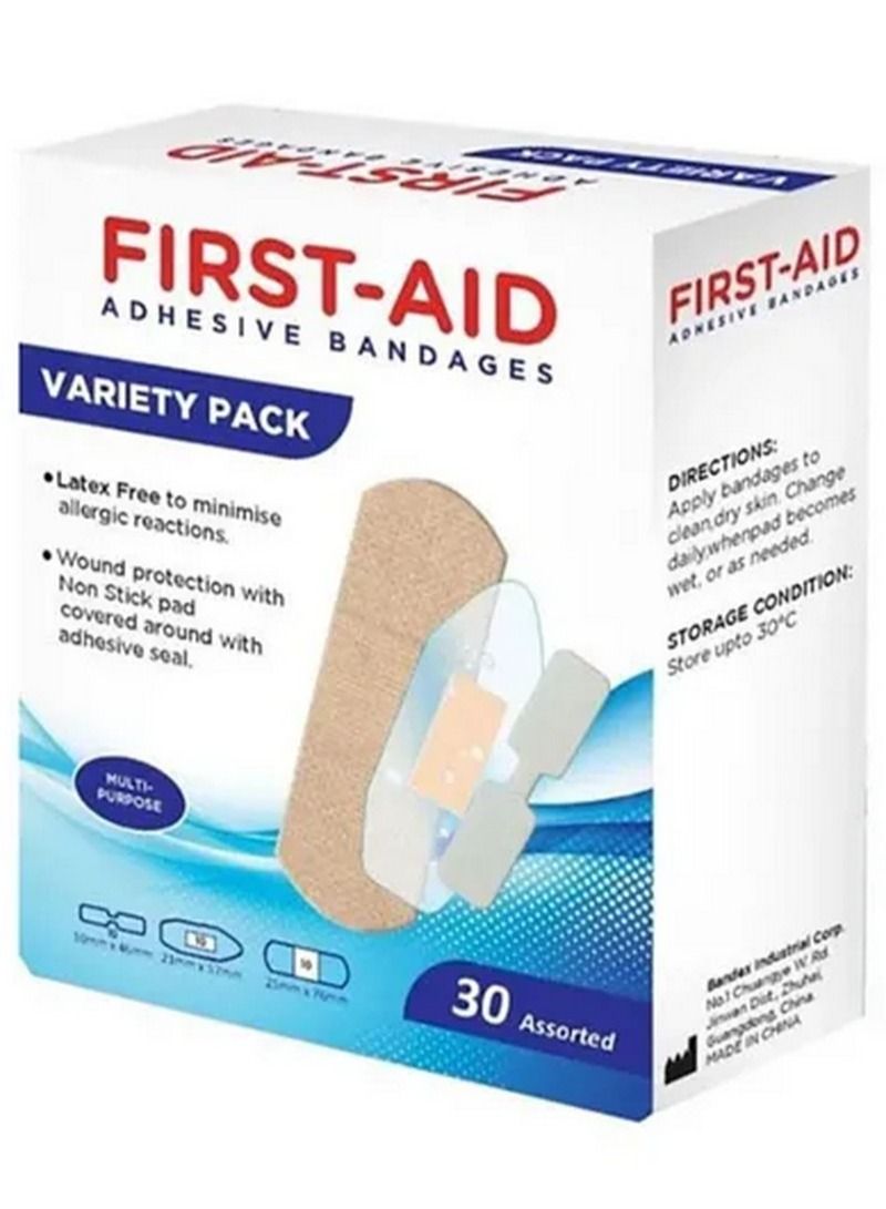 Variety Pack Bandages Assorted 30'S