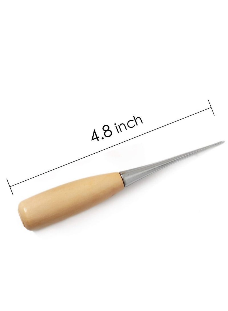 Y&D Sewing Needles, SYOSI 12Pcs Hand Leather Waxed Thread Cord and Drilling Awl Thimble for Repair - Image 3