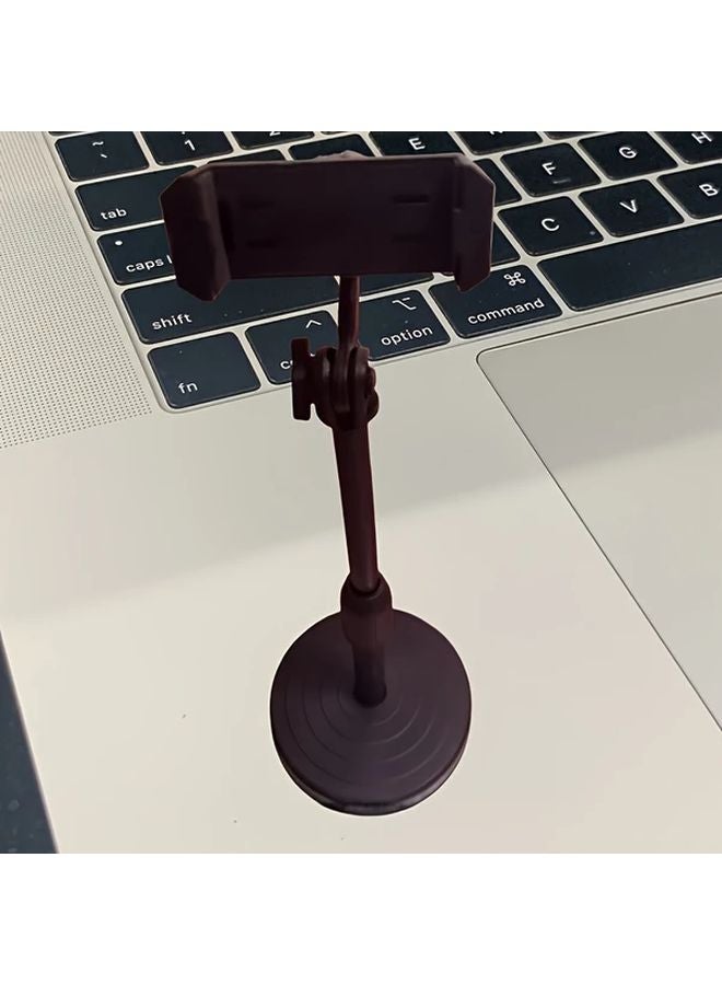 Black Adjustable Phone Stand 360 Rotation Anti Shake Desktop Mount For Live Streaming - Image 1