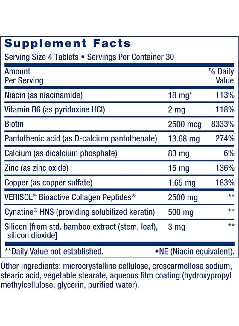 Life Extension Hair, Skin, & Nails- Collagen Plus, 120 Count - Image 5