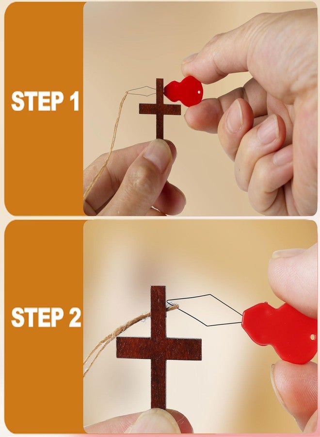 Srefaka 72 Pcs Mini Wooden Crosses - Bulk Pack for Crafts, Easter & Christmas Gifts - Image 5