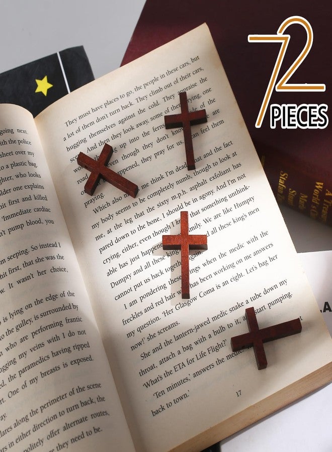 Srefaka 72 Pcs Mini Wooden Crosses - Bulk Pack for Crafts, Easter & Christmas Gifts - Image 2